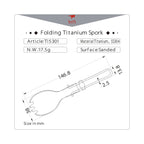 KEITH TITANIUM Folding Spork Ti5301