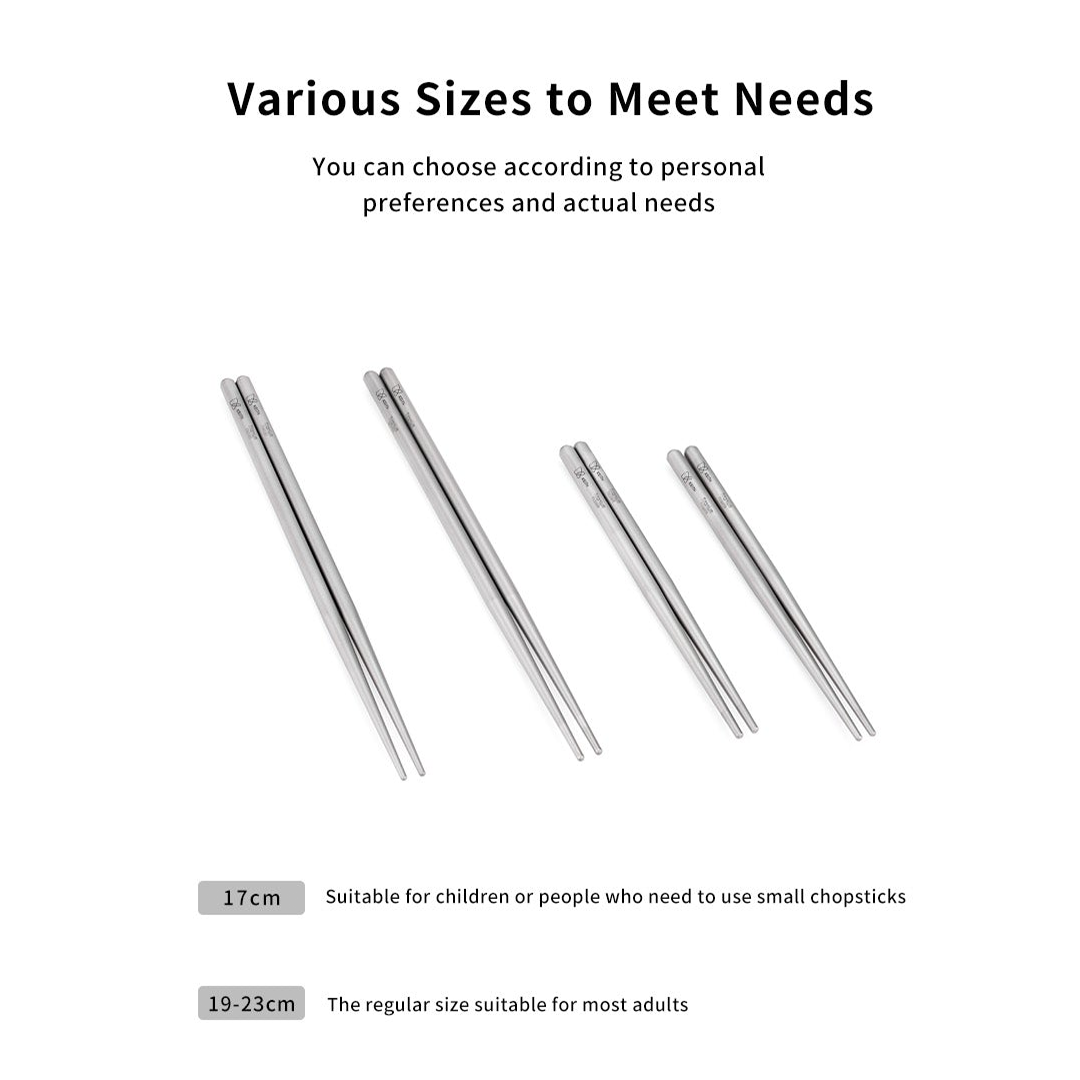 KEITH TITANIUM Round Handle Chopsticks Ti5620