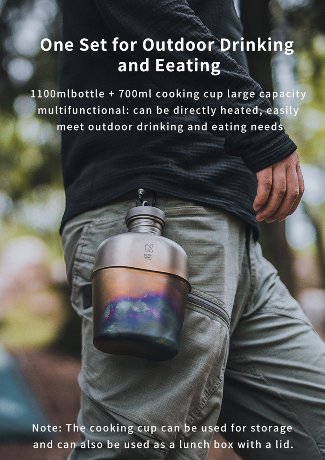 KEITH TITANIUM Canteen Mess Kit Ti3060