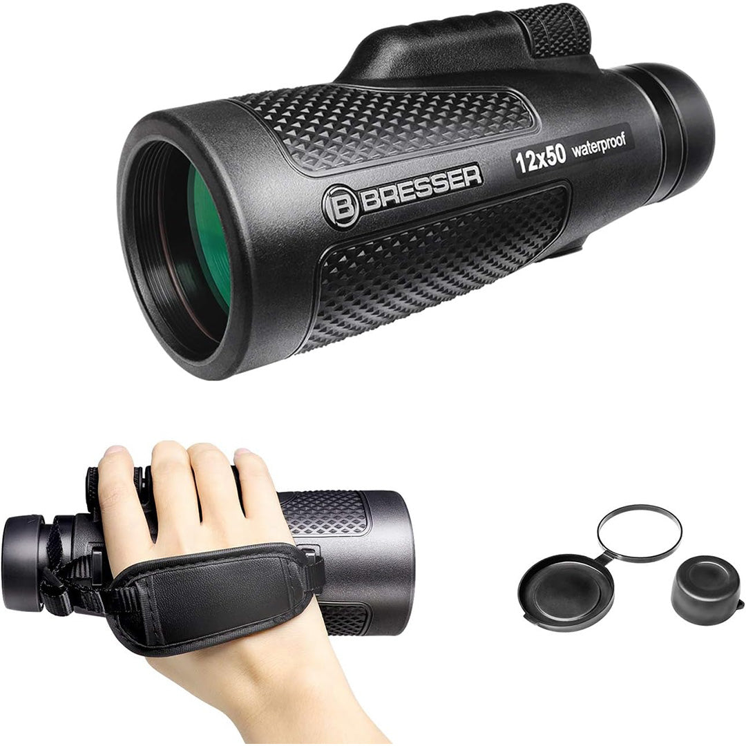 BRESSER 12x50 Waterproof HD Long-Distance Monoculars