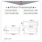 KEITH TITANIUM 3-Piece Pan Cook Set Ti6053