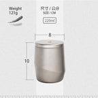 KEITH TITANIUM Double Wall Coffee Mug with Lid 220ml Ti3311