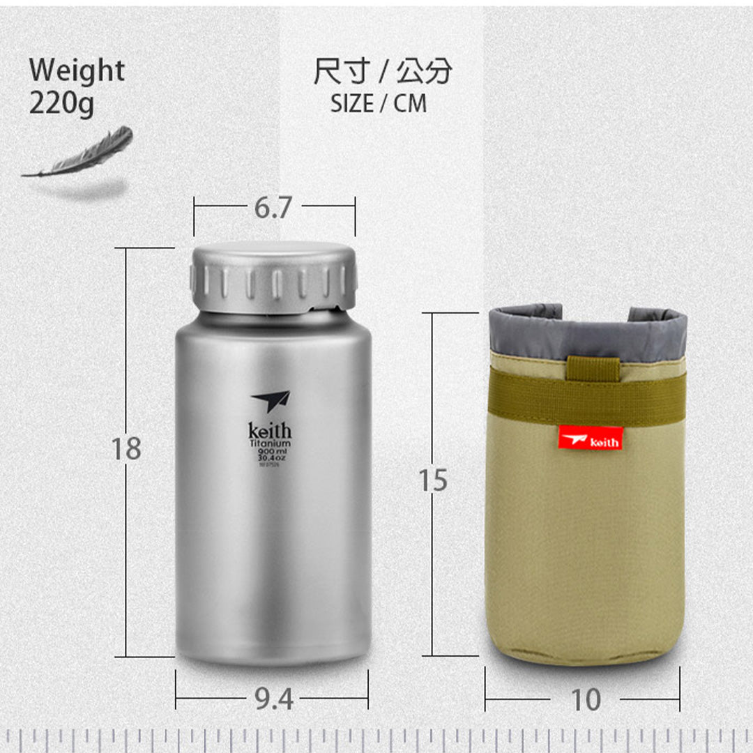 KEITH TITANIUM Sport Bottle 900ml Ti3035