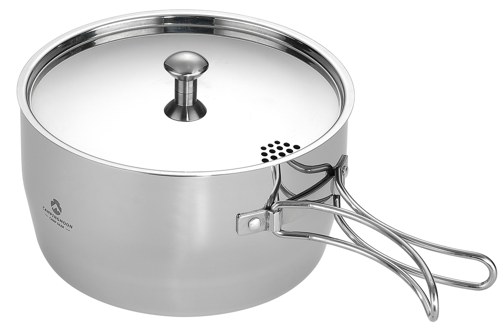 CAMPINGMOON CC-18 Saucepan & S363-2S Double Layer Steamer Set