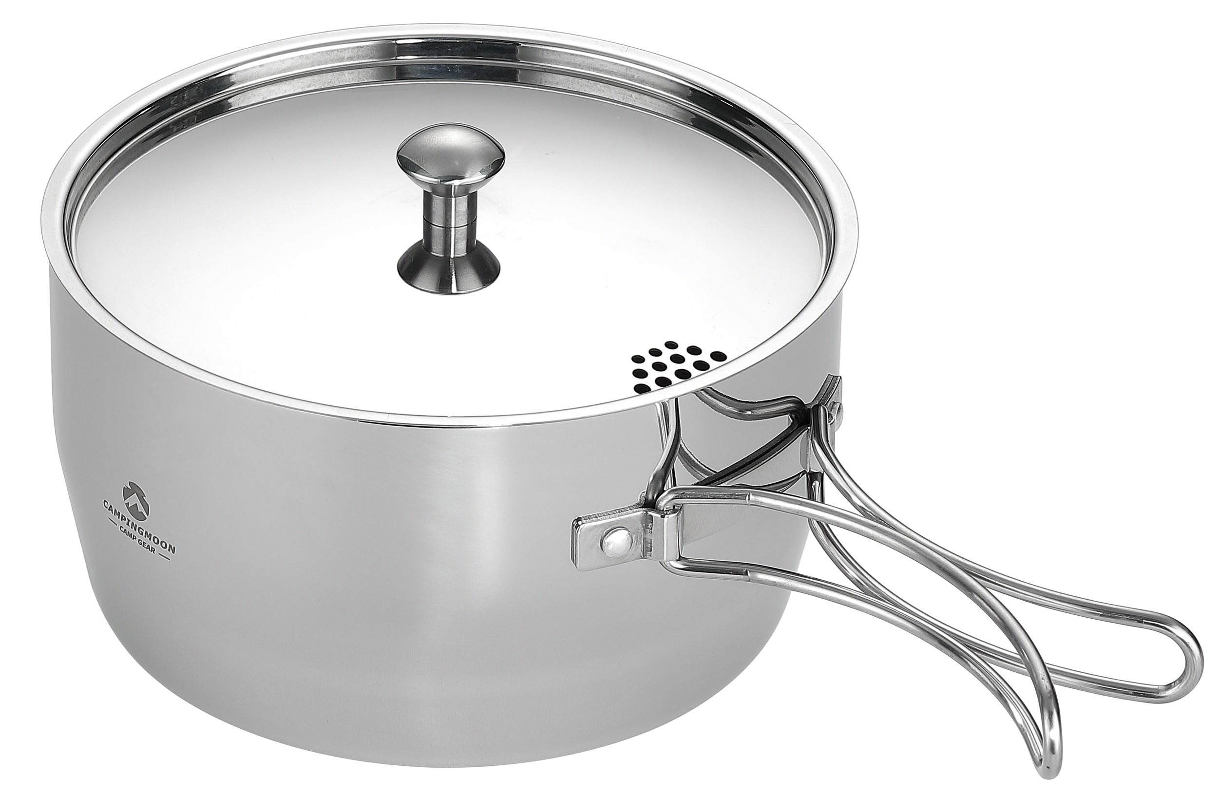 CAMPINGMOON CC-18 Saucepan & S363-2S Double Layer Steamer Set