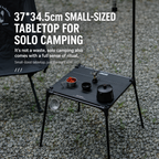 DEFTHIKE Square Camping Table with Light Pole Set