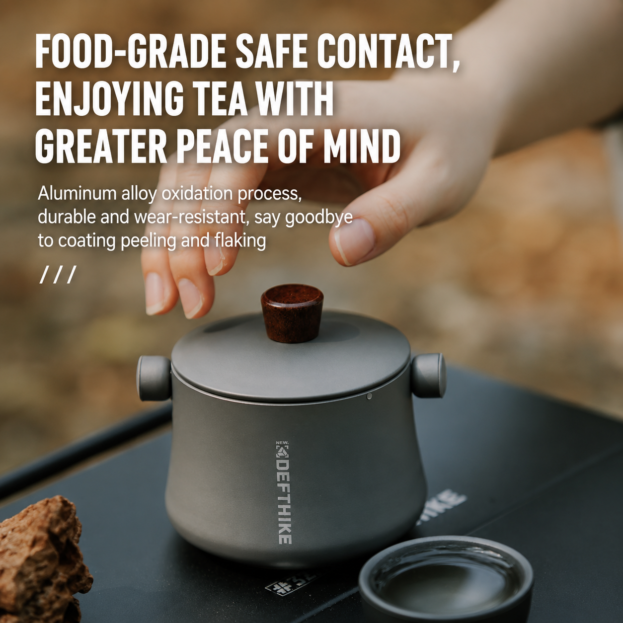 DEFTHIKE Mini Aluminum Teapot with Teacup