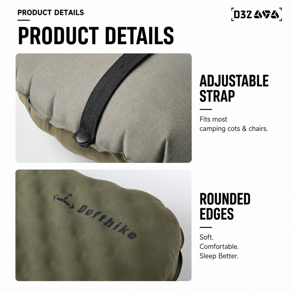 DEFTHIKE Inflatable Air Cushion Pillow