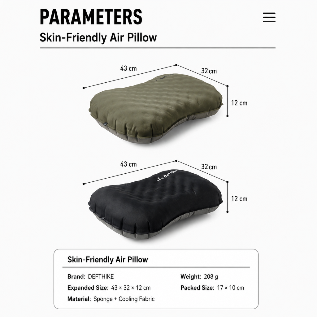DEFTHIKE Inflatable Air Cushion Pillow