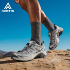 HUMTTO Women's Low-Cut Hiking Shoes Breathable & Non-Slip - Silver Grey
