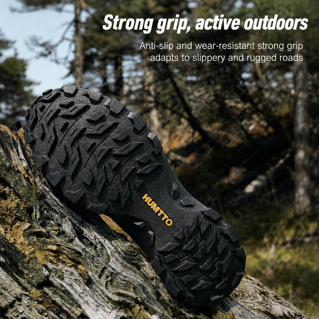 HUMTTO Women's Low-Cut Hiking Shoes Breathable & Wear-Resistant - Dark Purple/Black