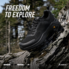 HUMTTO Women's Low-Cut Hiking Shoes Breathable & Wear-Resistant - Dark Purple/Black