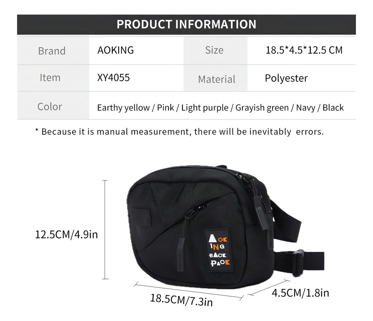 AOKING Crossbody Sling Bag XY4055