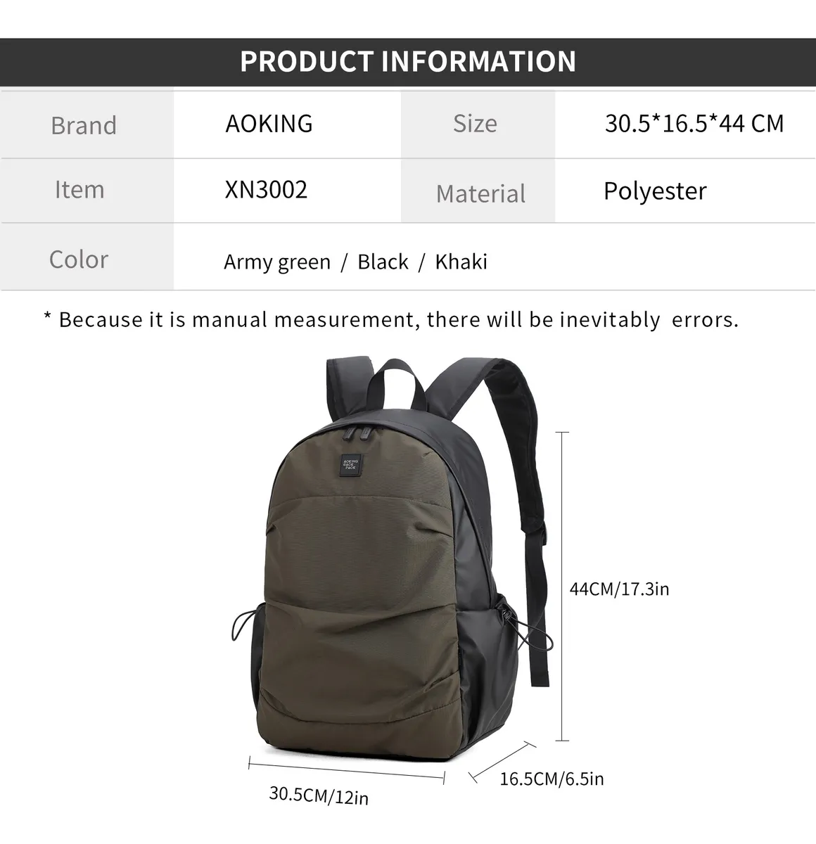 AOKING Lifestyle Daily Backpack XN3002