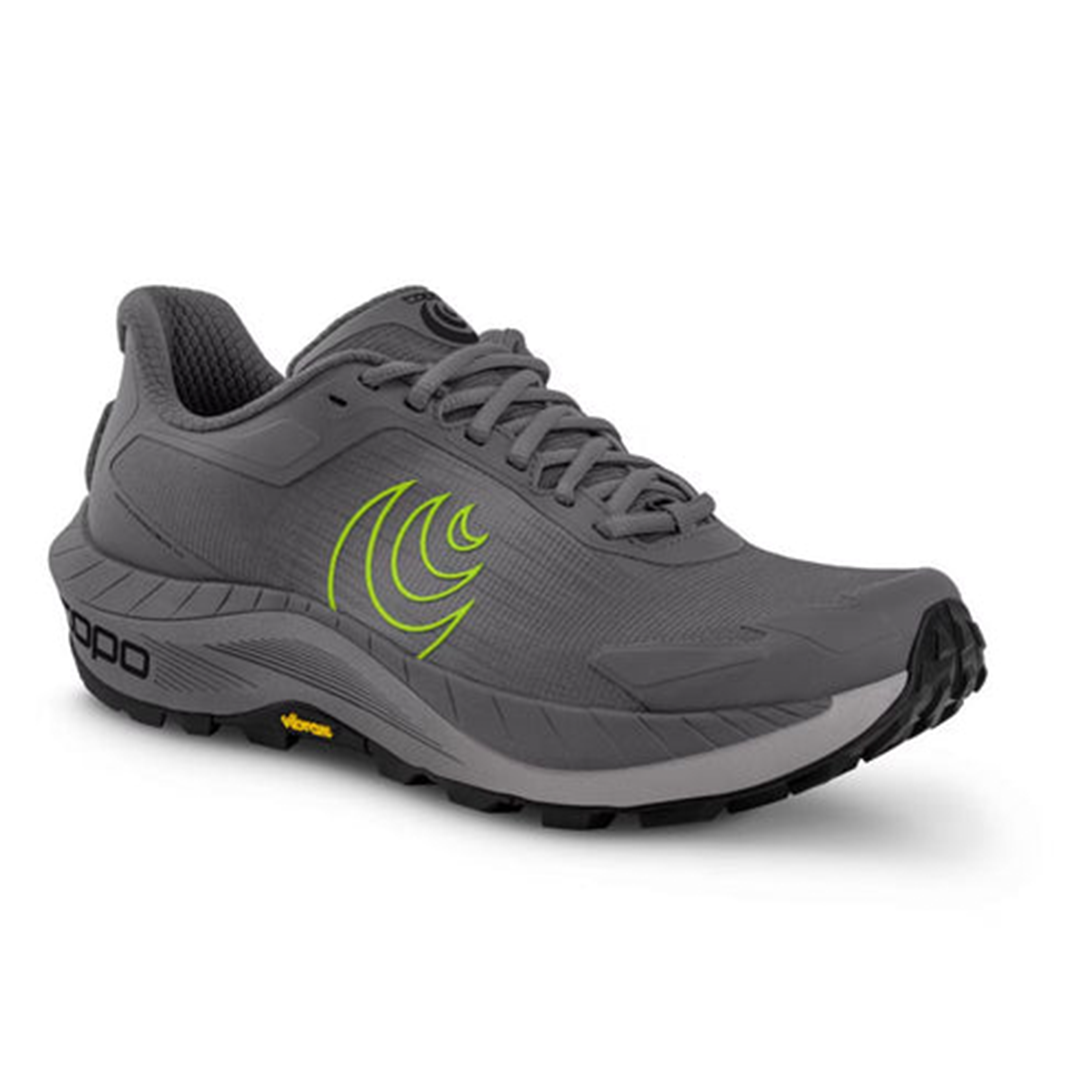 TOPO Athletic Men’s MTN Racer 4 Trail Running Shoes - Grey/Lime