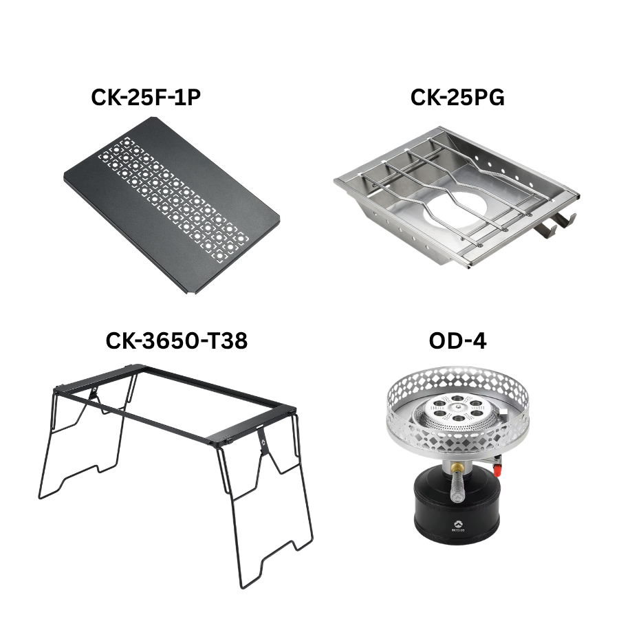 CAMPINGMOON IGT Cooking Set (OD-4 Stove + CK-25PG + CK-3650-T38 + CK-25F-1P)