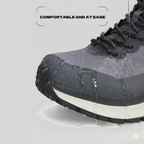 HUMTTO Men’s Mid-Cut Hiking Shoes Waterproof & Durable – Black Grey