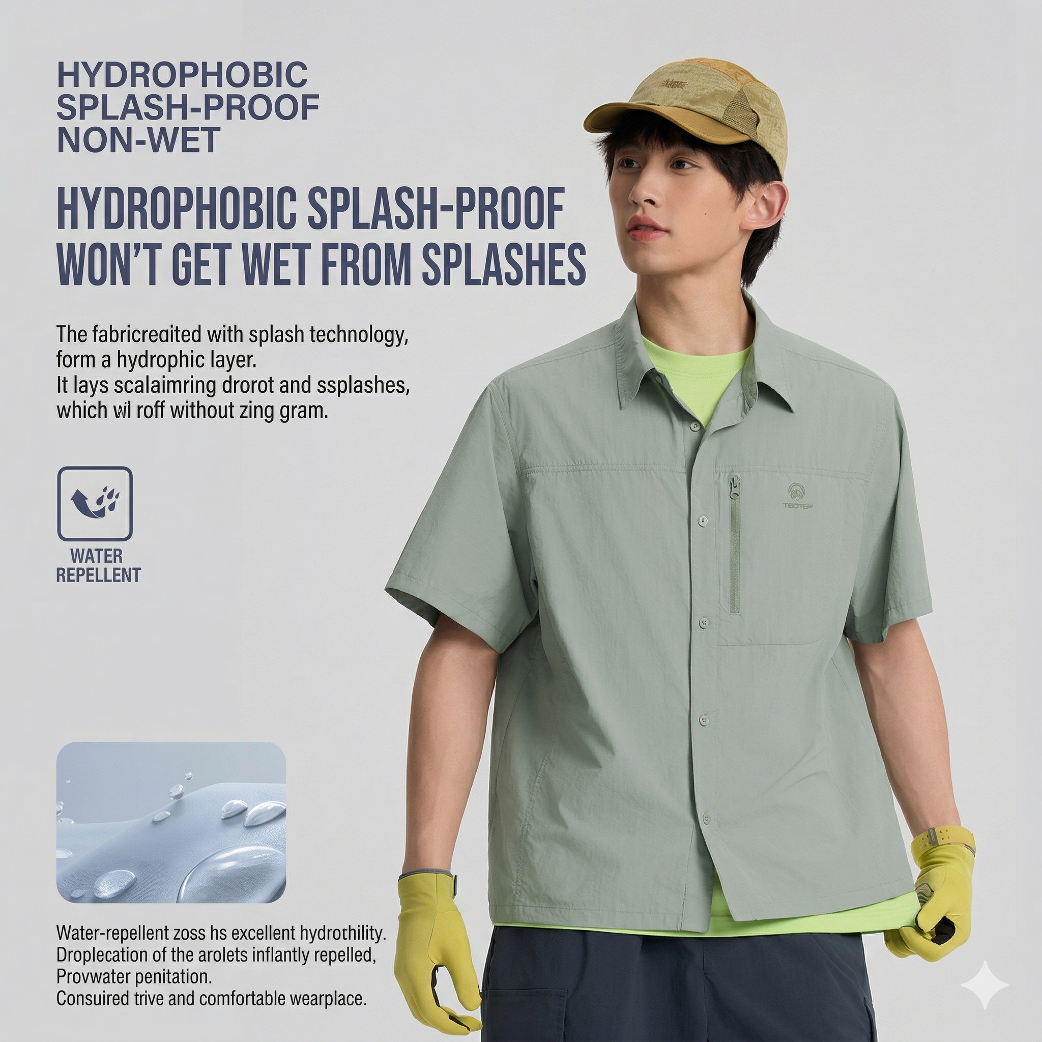 TECTOP Unisex Hiking Short-Sleeve Shirt – UV Protection & Quick-Dry