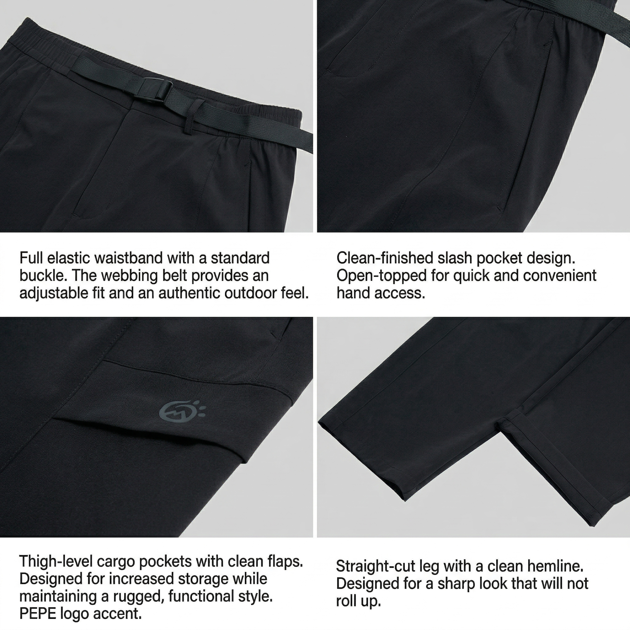 TECTOP Men’s Hiking Pants – Softshell & Quick-Dry