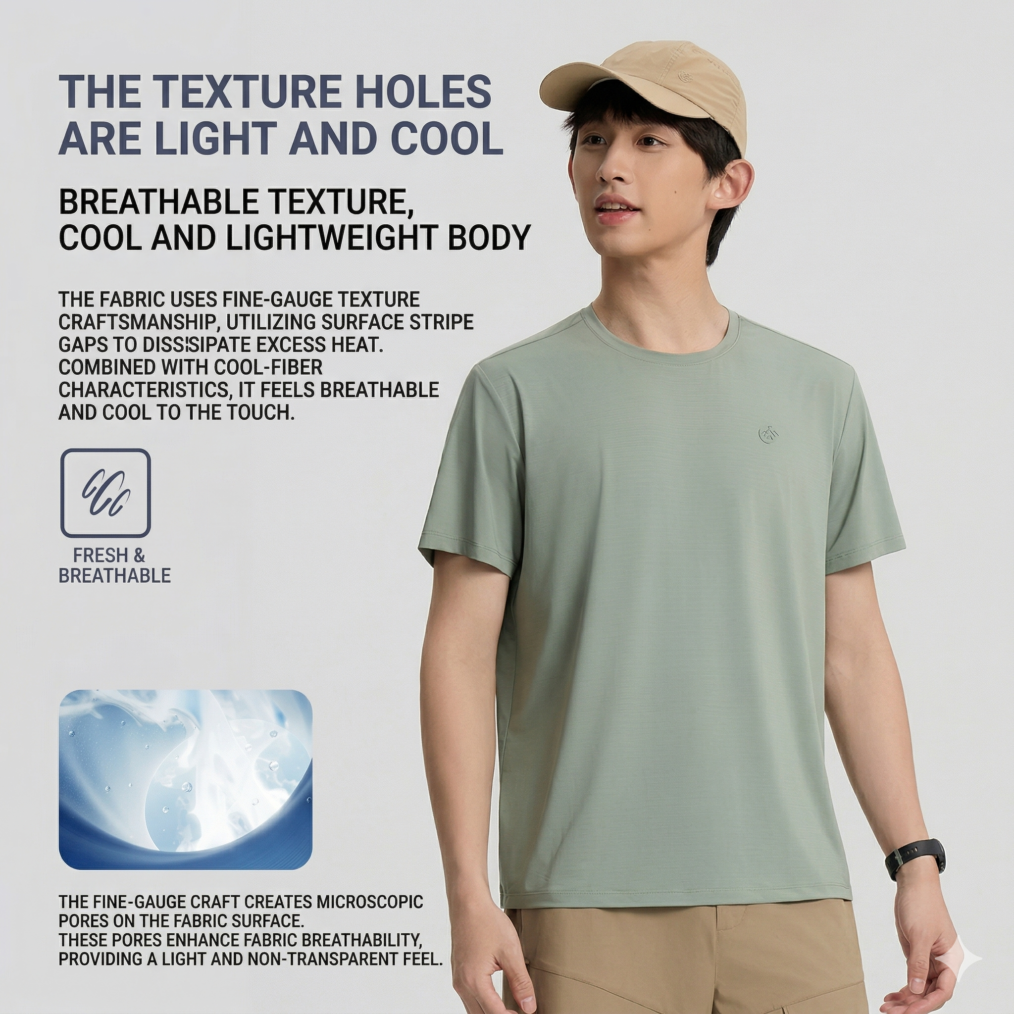 TECTOP Men’s Hiking T-Shirt – Quick-Dry & Breathable