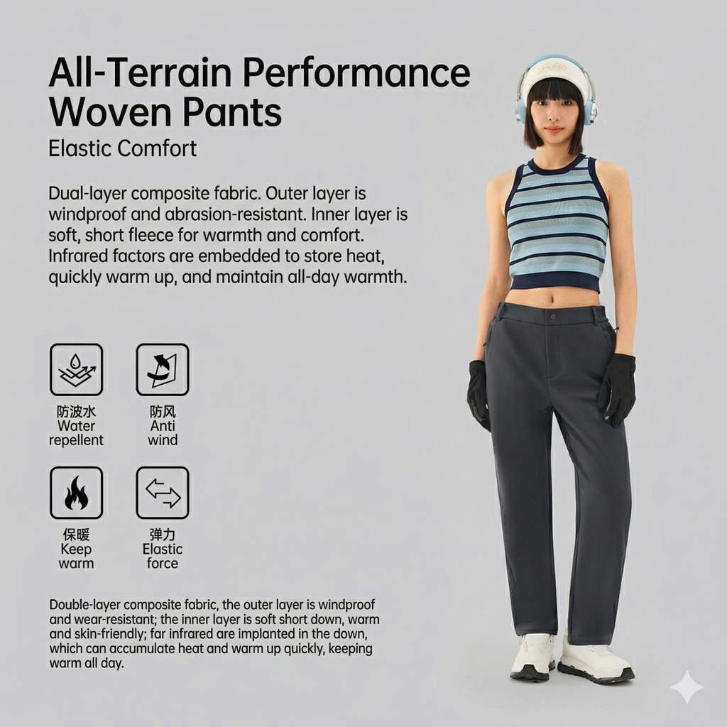 TECTOP Women’s Hiking Pants – Warm & Windproof