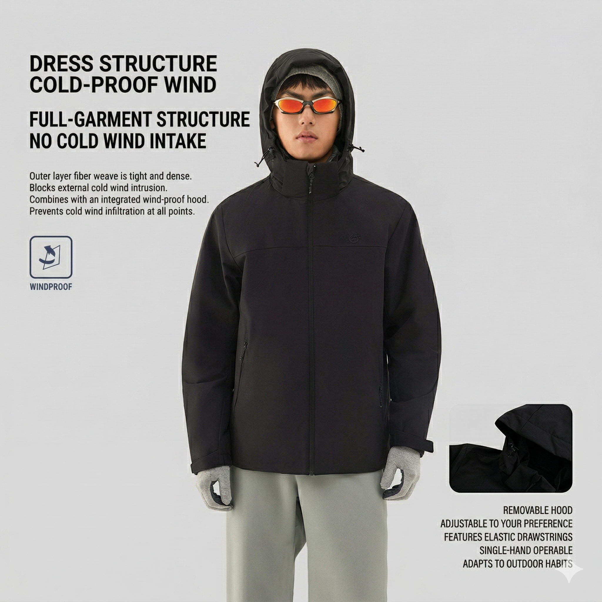 TECTOP Men’s Hiking Jacket – Waterproof & Fleece Lined