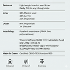 DEXSHELL Thermlite 2.0 Trekking Waterproof Merino Wool Hiking Socks