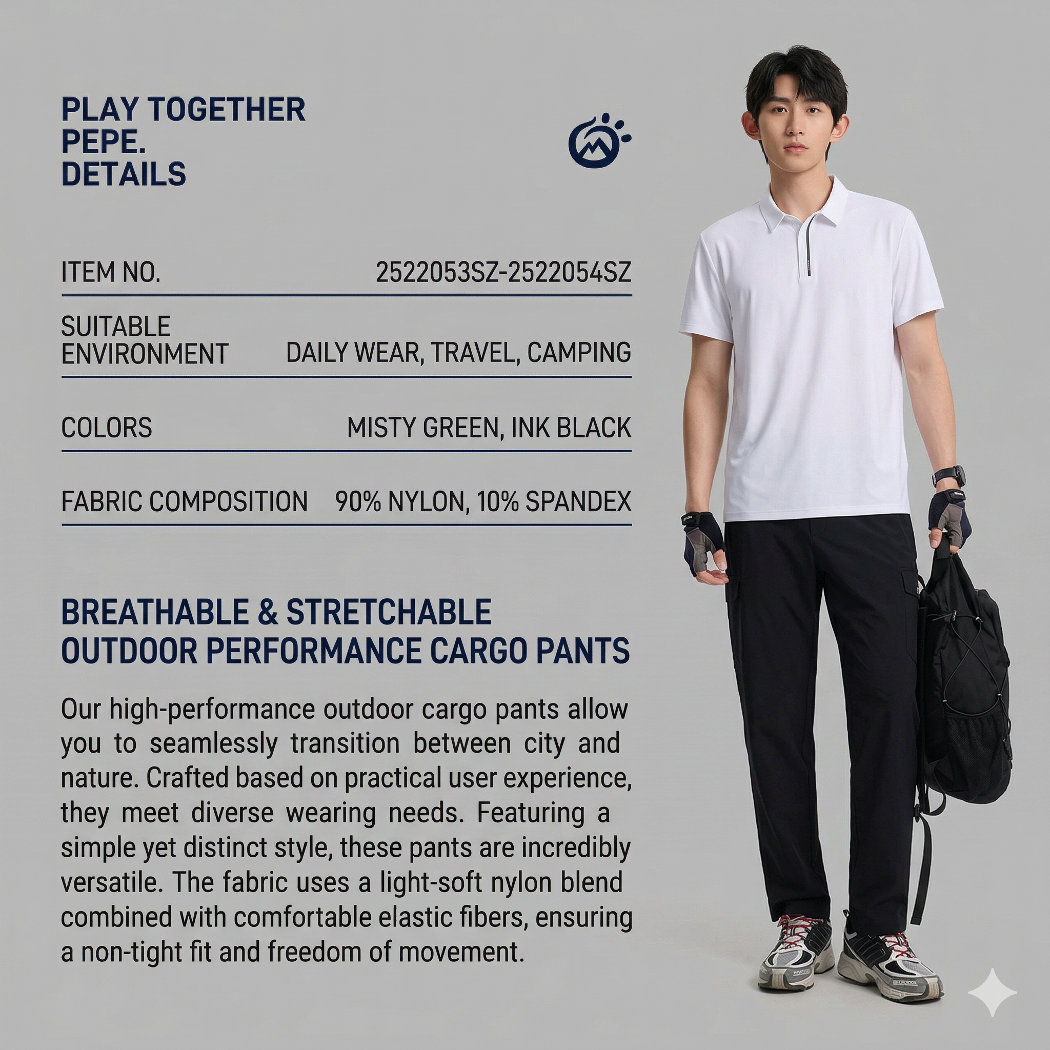 TECTOP Men’s Hiking Pants – Softshell & Quick-Dry