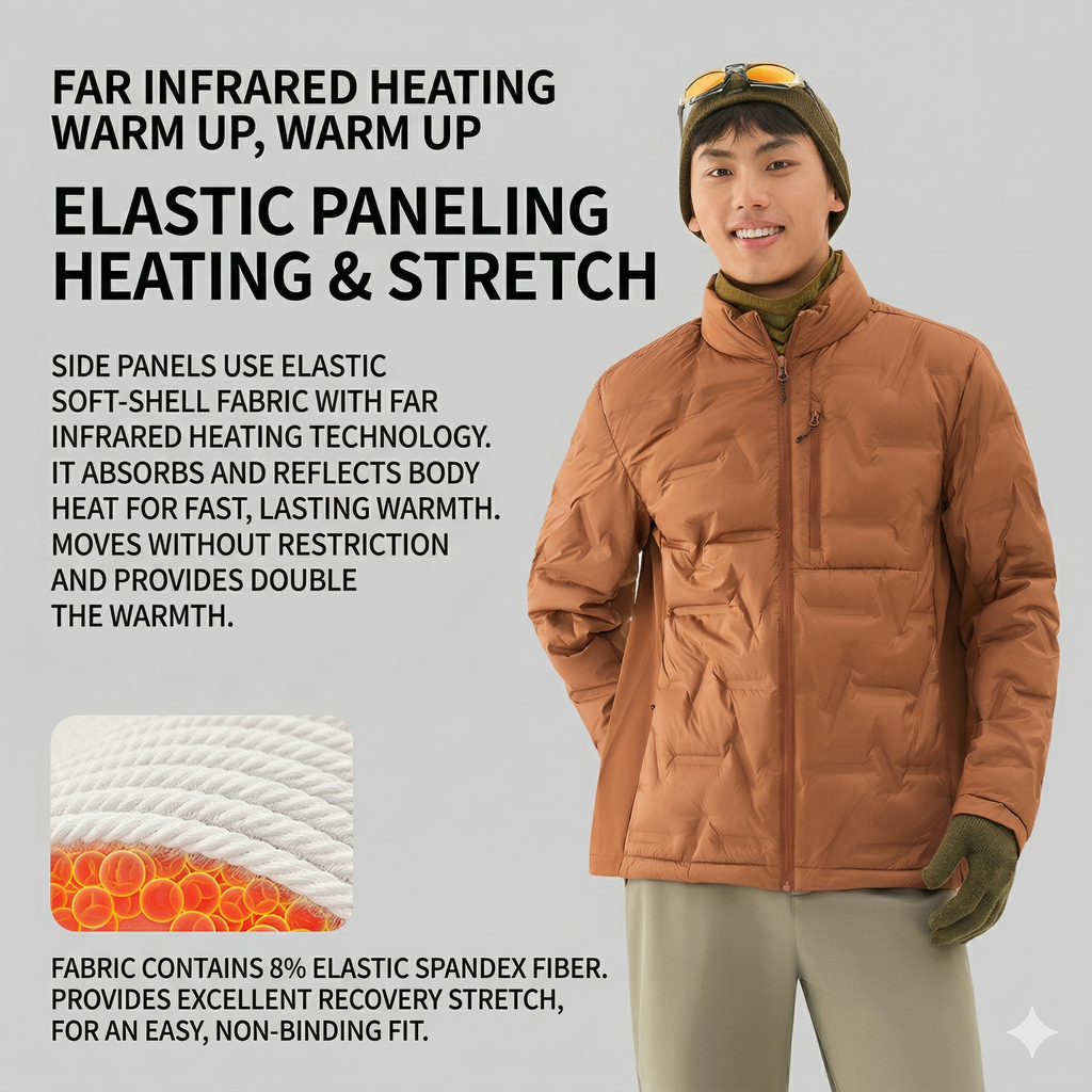 TECTOP Men’s Hiking Down Jacket – Lightweight & Warm