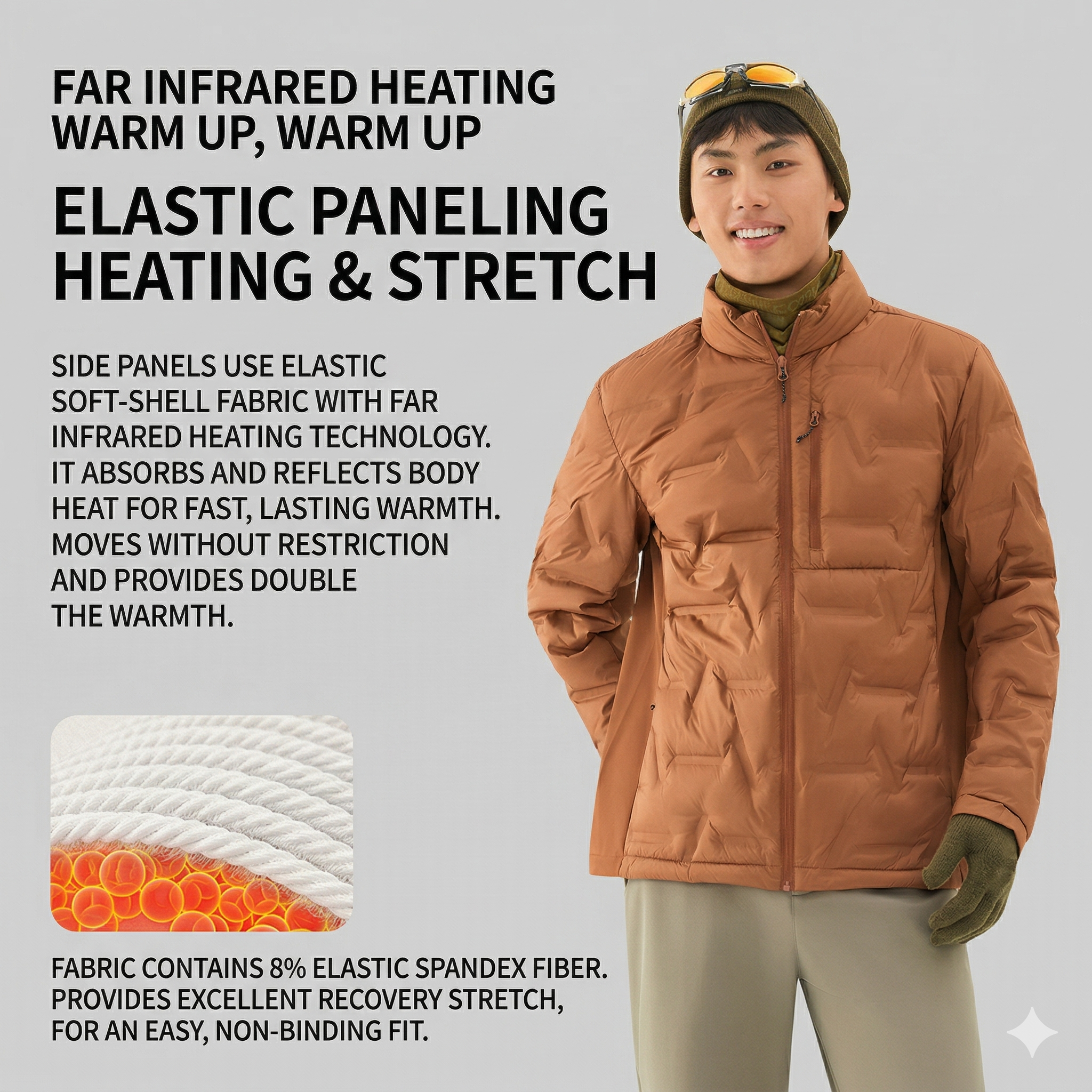 TECTOP Men’s Hiking Down Jacket – Lightweight & Warm