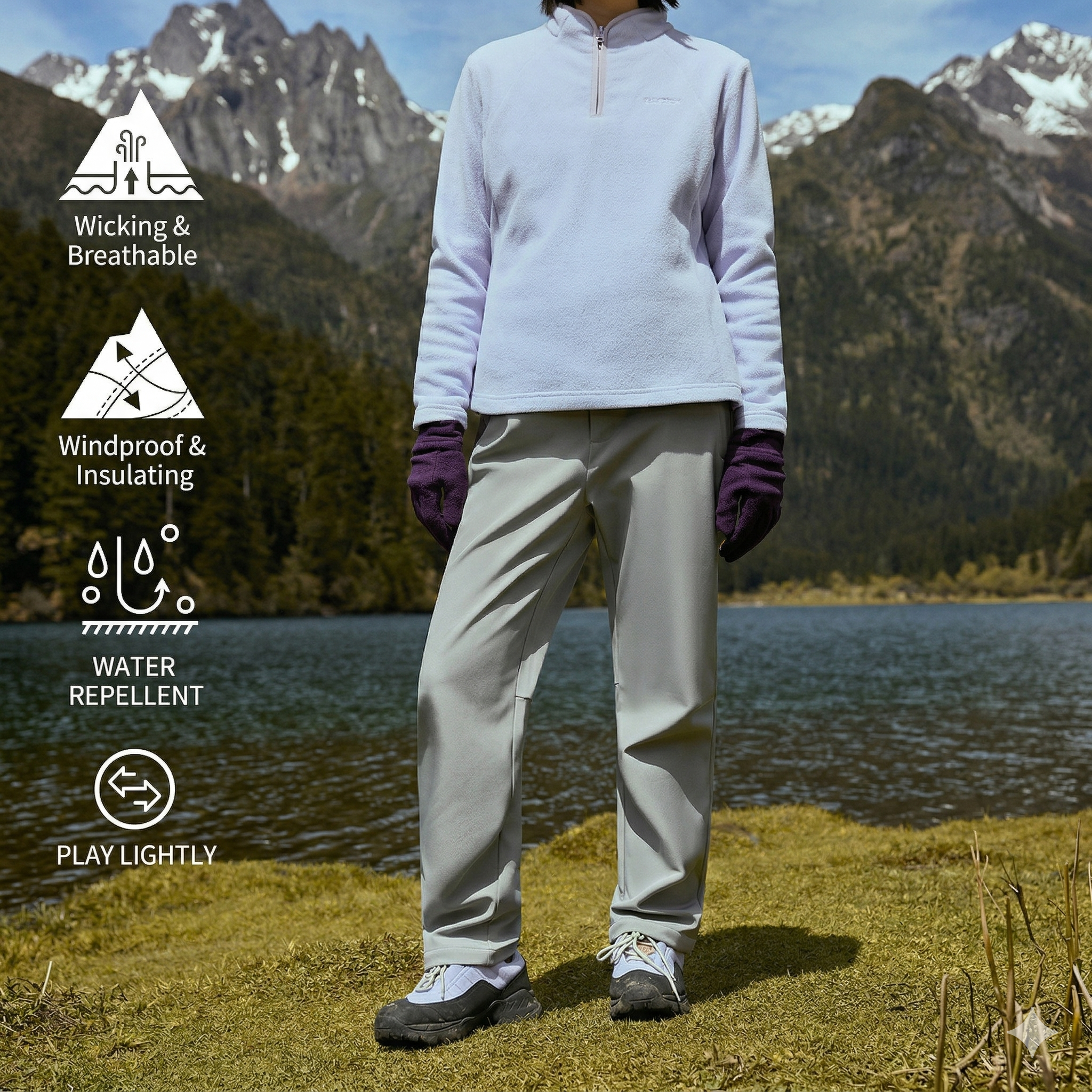 TECTOP Women’s Hiking Pants – Warm & Windproof