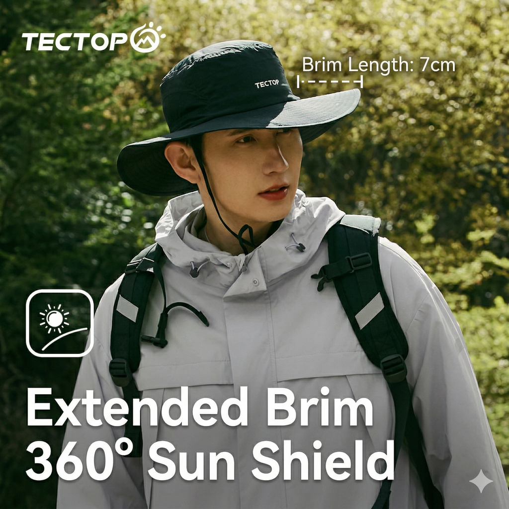 TECTOP Unisex Hiking Hat – UV Protection & Quick-Dry