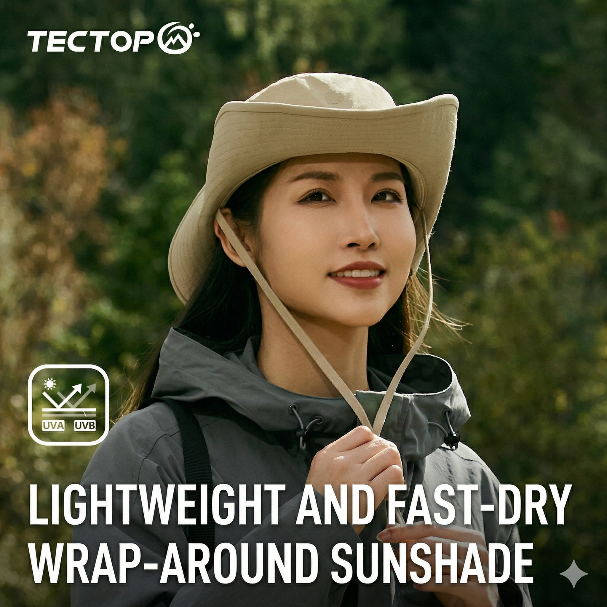 TECTOP Unisex Hiking Hat – UV Protection & Quick-Dry