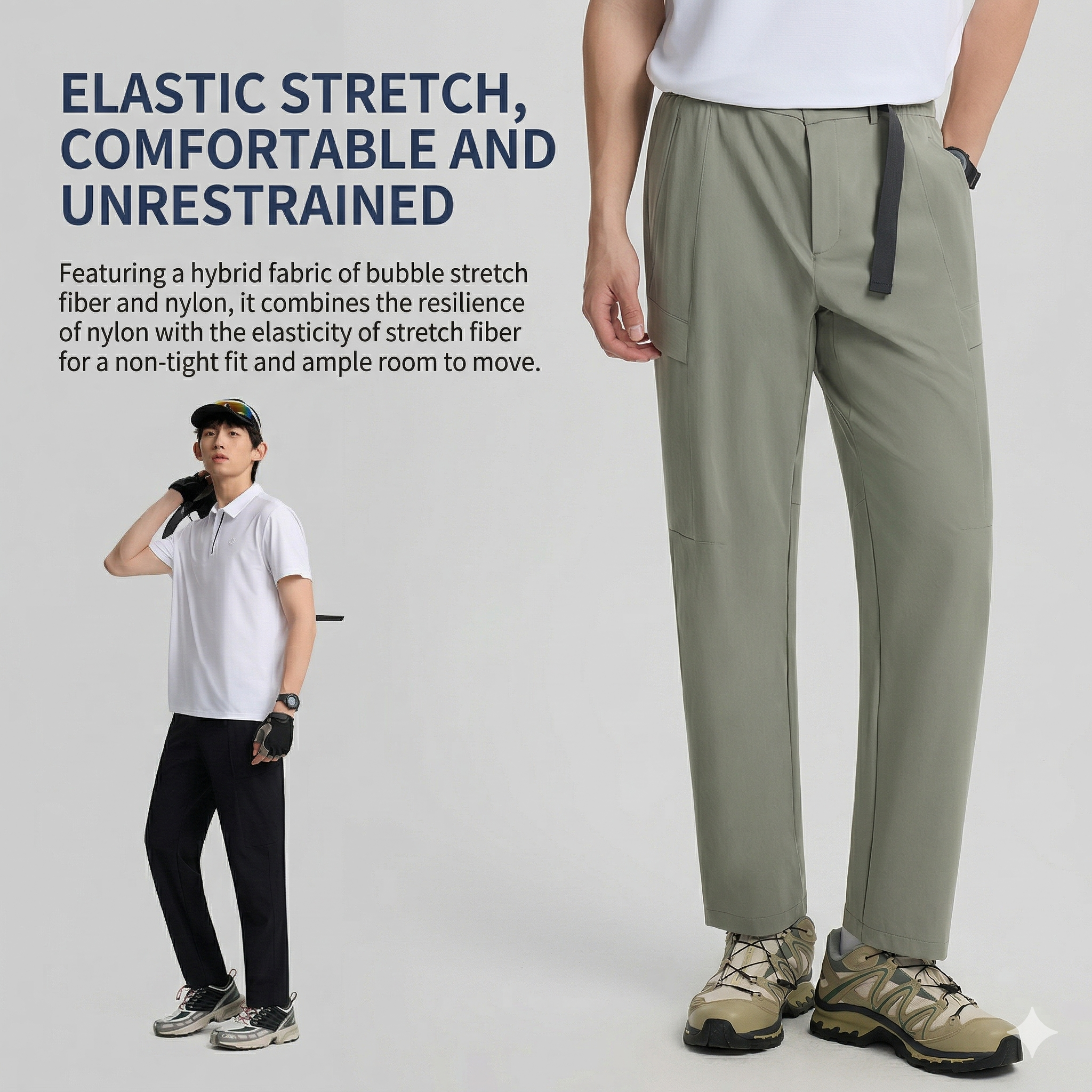 TECTOP Men’s Hiking Pants – Softshell & Quick-Dry