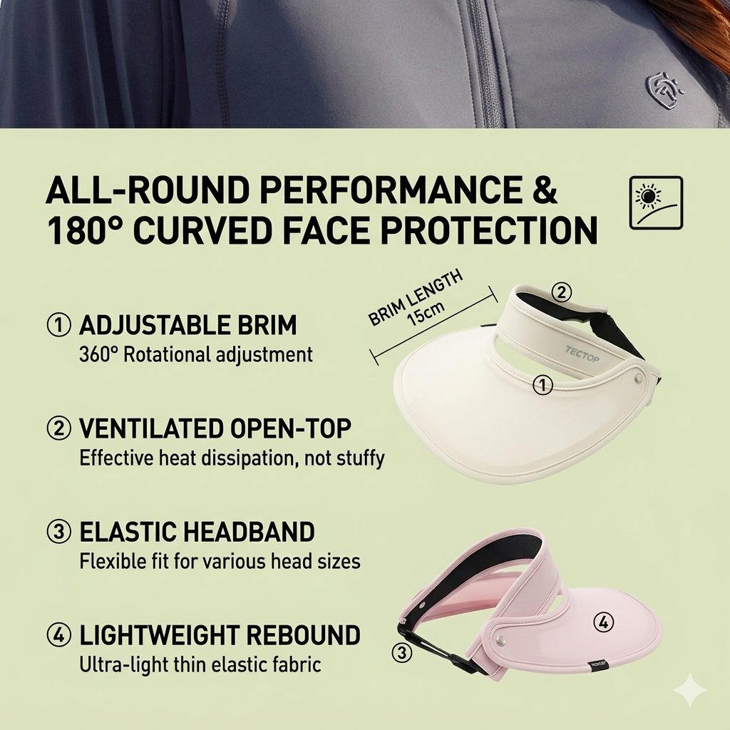 TECTOP Unisex Hiking Hat – UV Protection & Breathable