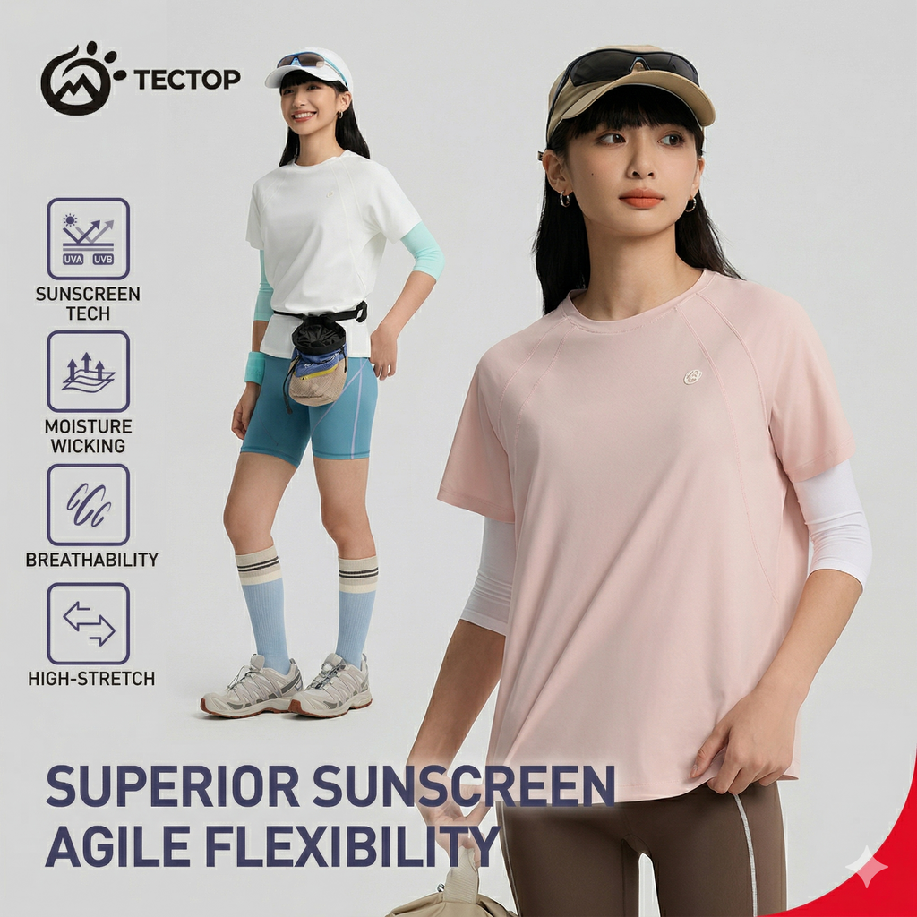 TECTOP Women’s Hiking T-Shirt – Quick-Dry & Breathable