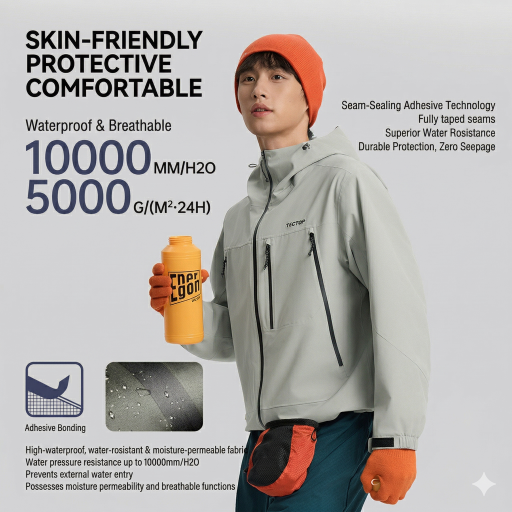 TECTOP Unisex Hiking Jacket – Waterproof & Lightweight