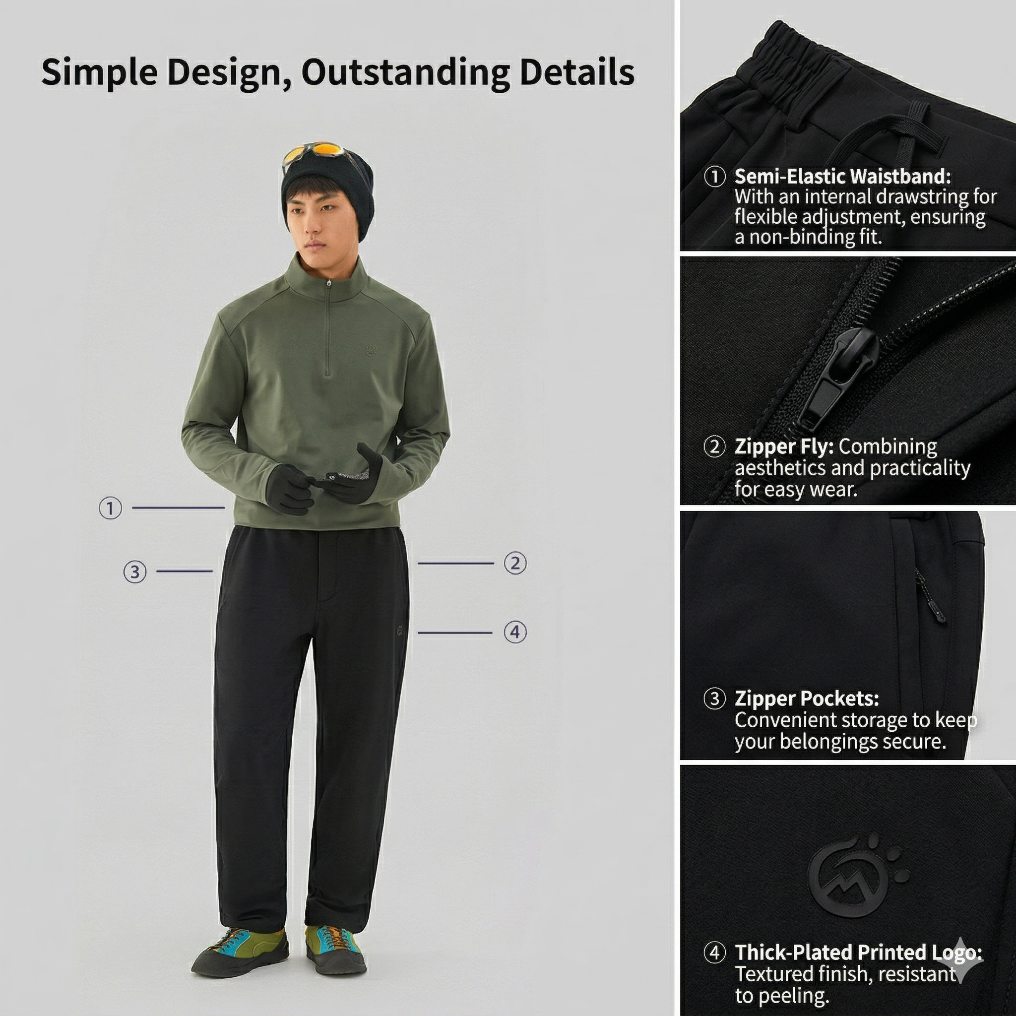 TECTOP Women’s Hiking Pants – Warm & Windproof