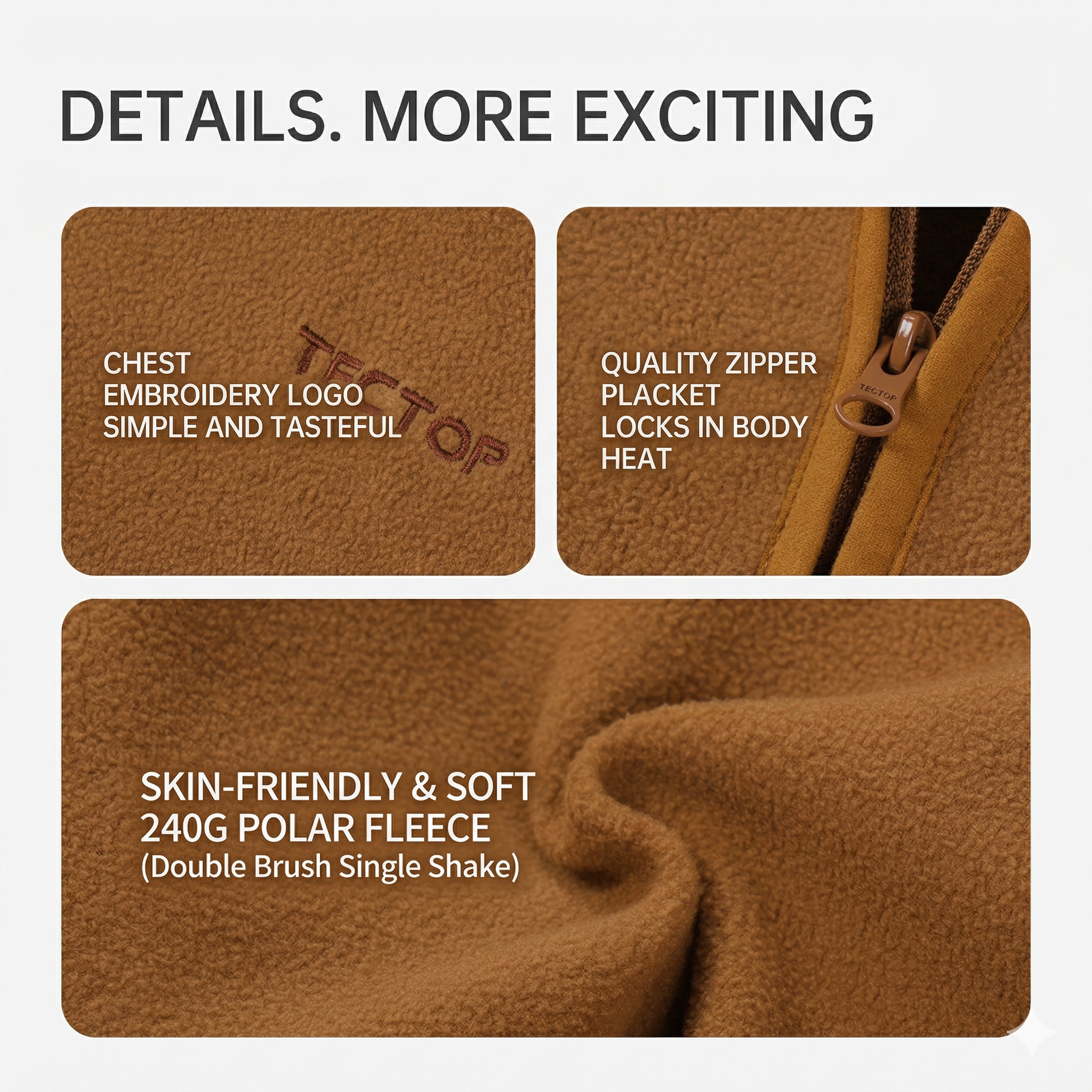 TECTOP Women’s Hiking Half-Zip Fleece Jacket – Warm & Lightweight