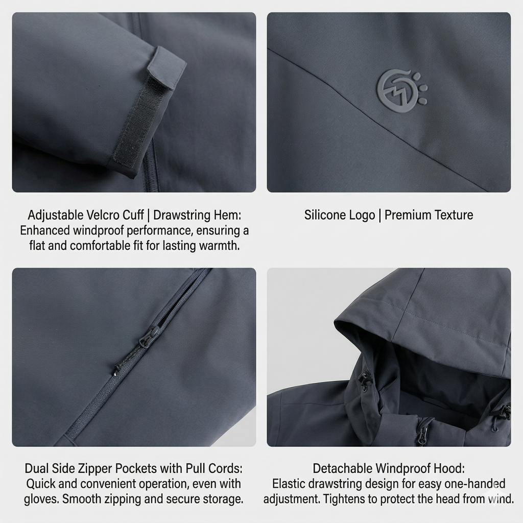 TECTOP Men’s Hiking Softshell Fleece Jacket – Wind & Water-Resistant