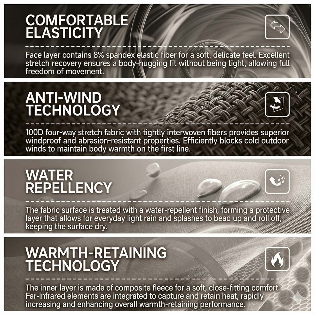 TECTOP Men’s Hiking Pants – Water Repellent & Fleece Lined