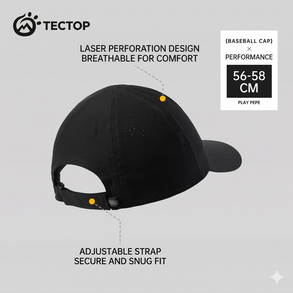 TECTOP Unisex Hiking Cap – UV Protection & Lightweight
