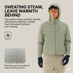 TECTOP Men’s Hiking Jacket – Softshell & Fleece Lined