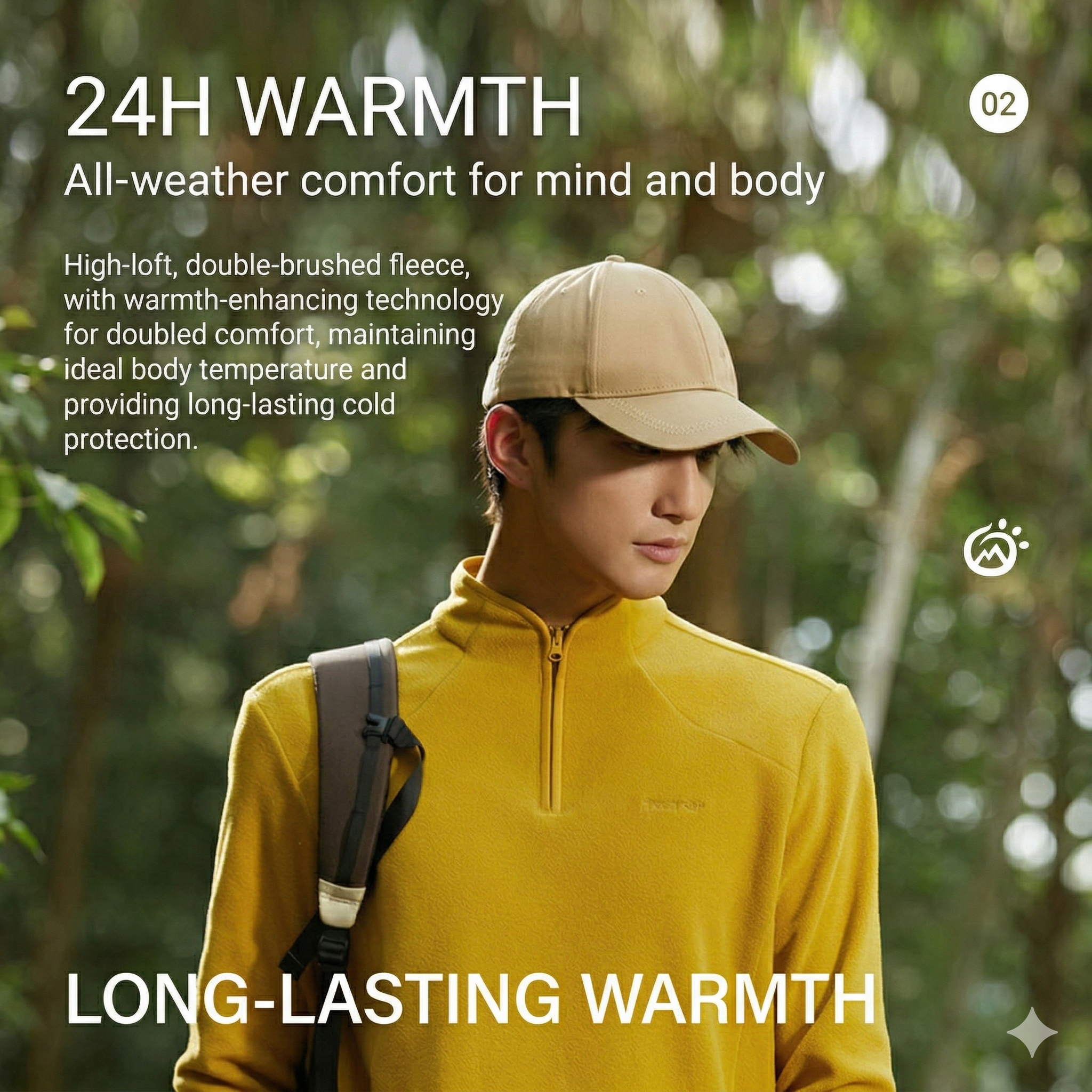 TECTOP Men’s Hiking Half-Zip Fleece Jacket – Warm & Lightweight