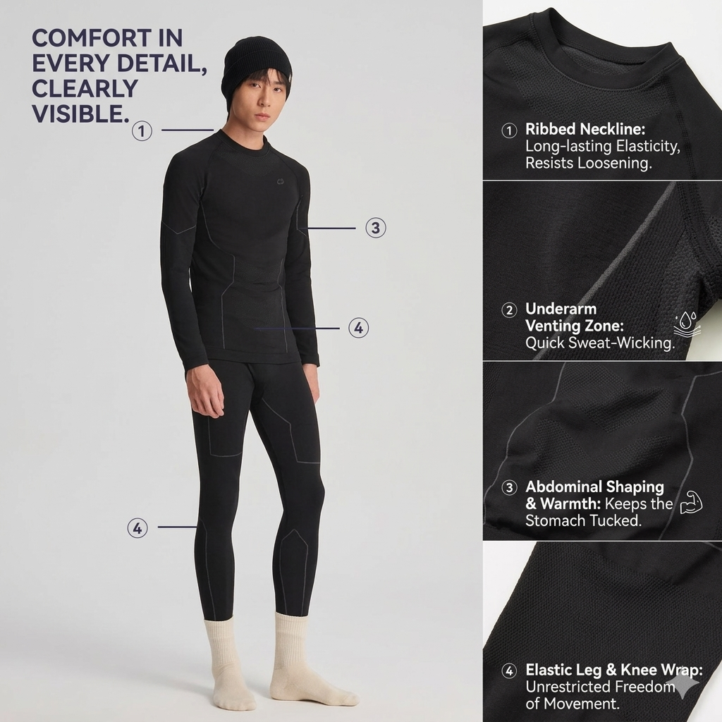 TECTOP Men’s Thermal Set – Warm & Breathable