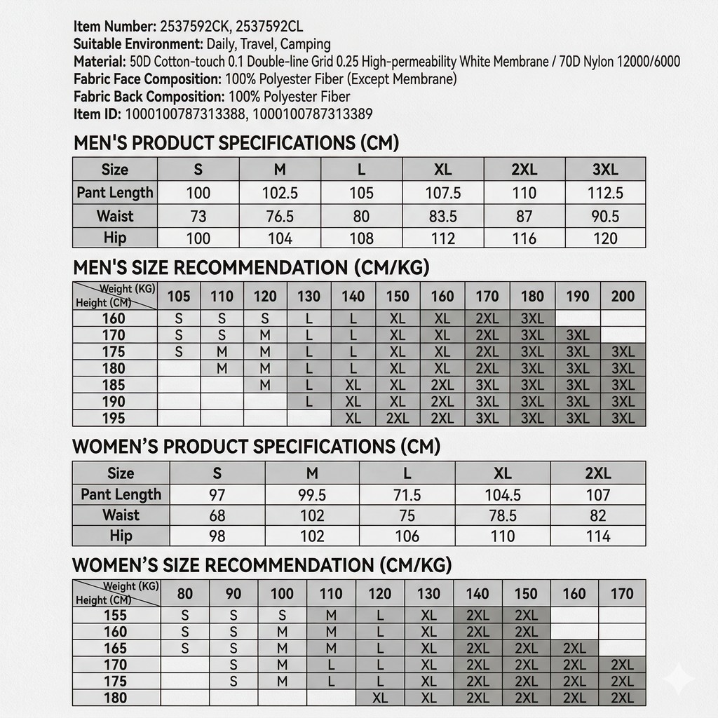TECTOP Women’s Hiking Pants – Waterproof & Hardshell