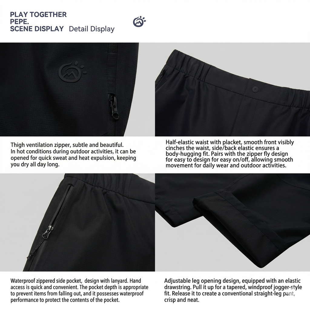 TECTOP Men’s Hiking Pants – Waterproof & Hardshell