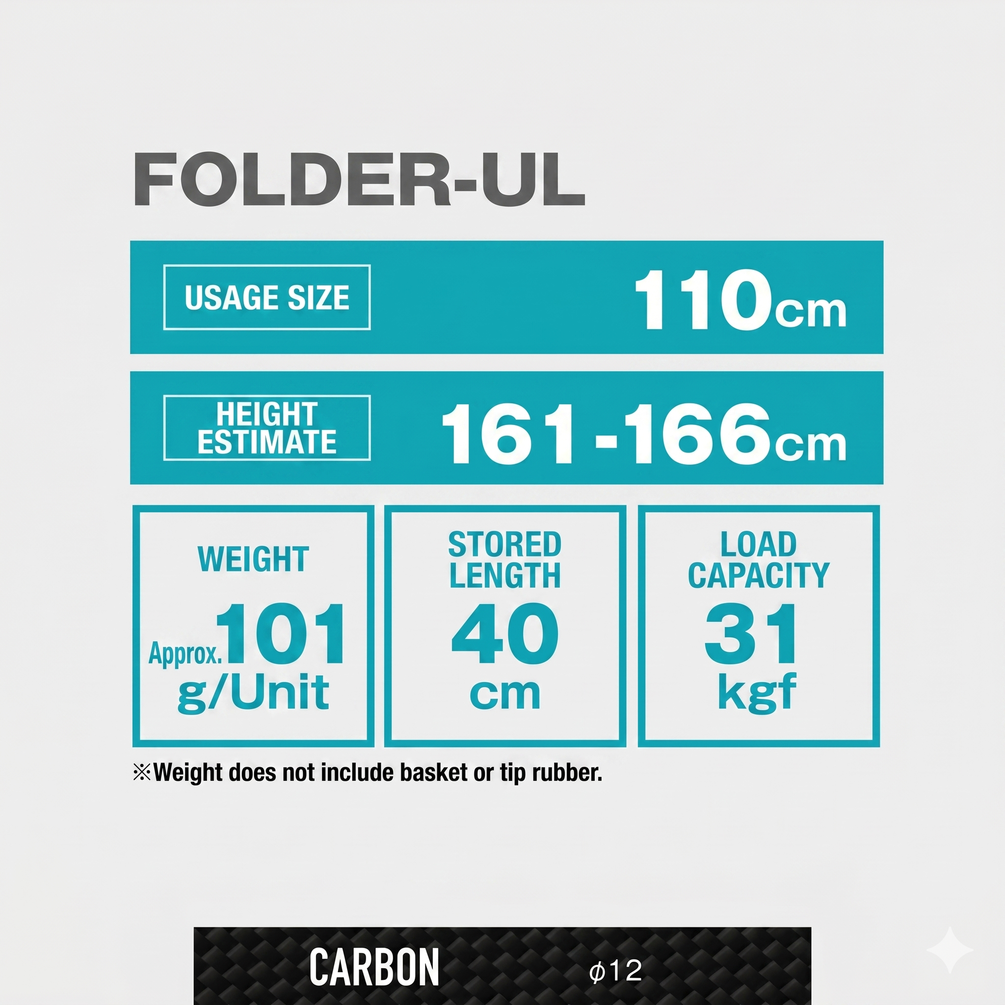 SINANO Folder UL 110cm Carbon Trekking Pole