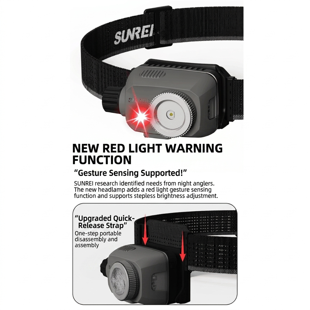 SUNREI Poseidon 2 Zoomable Headlamp - 500 Lumens