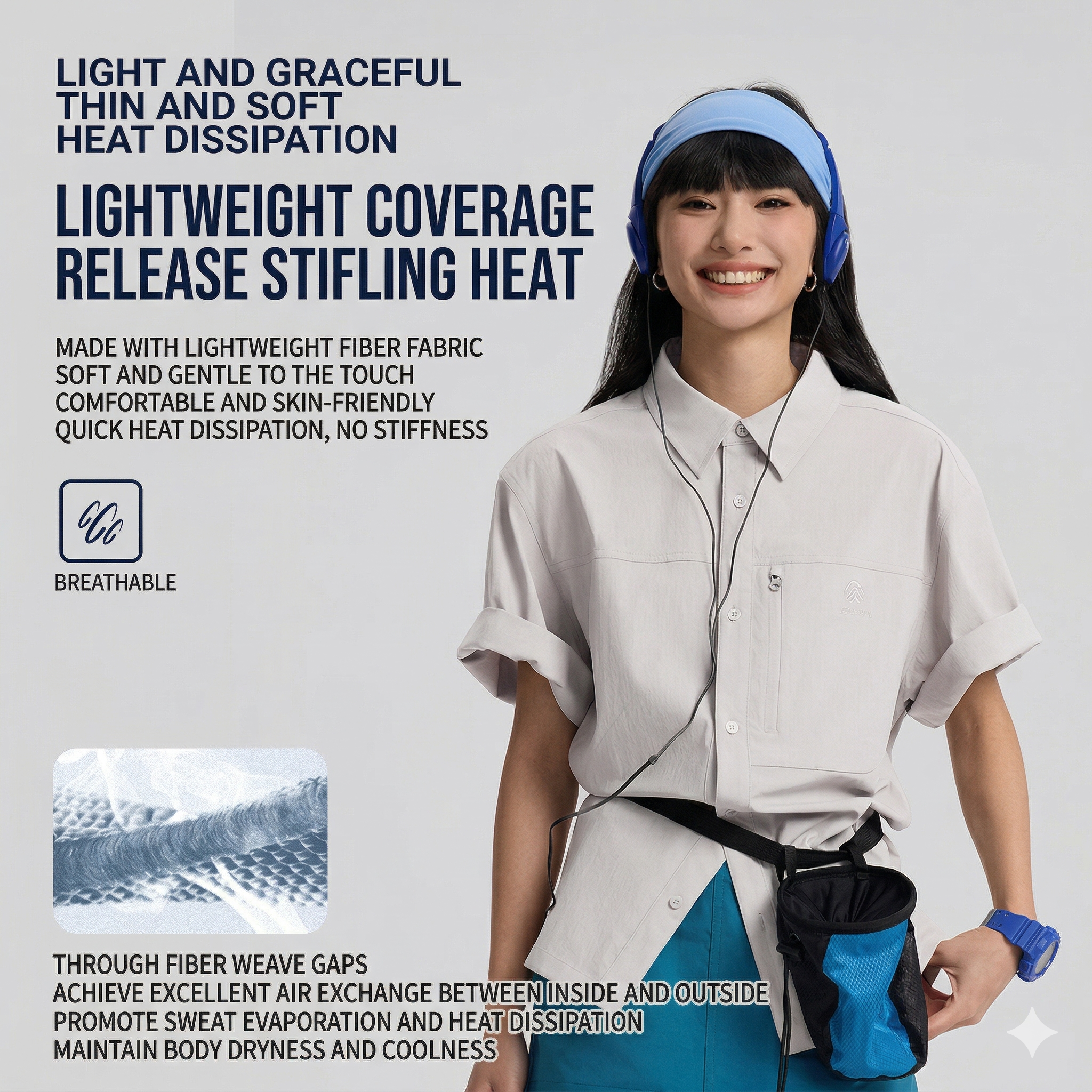 TECTOP Unisex Hiking Short-Sleeve Shirt – UV Protection & Quick-Dry